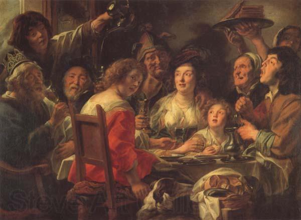 Jacob Jordaens The King Drinks Celebration of the Feast of the Epiphany Spain oil painting art